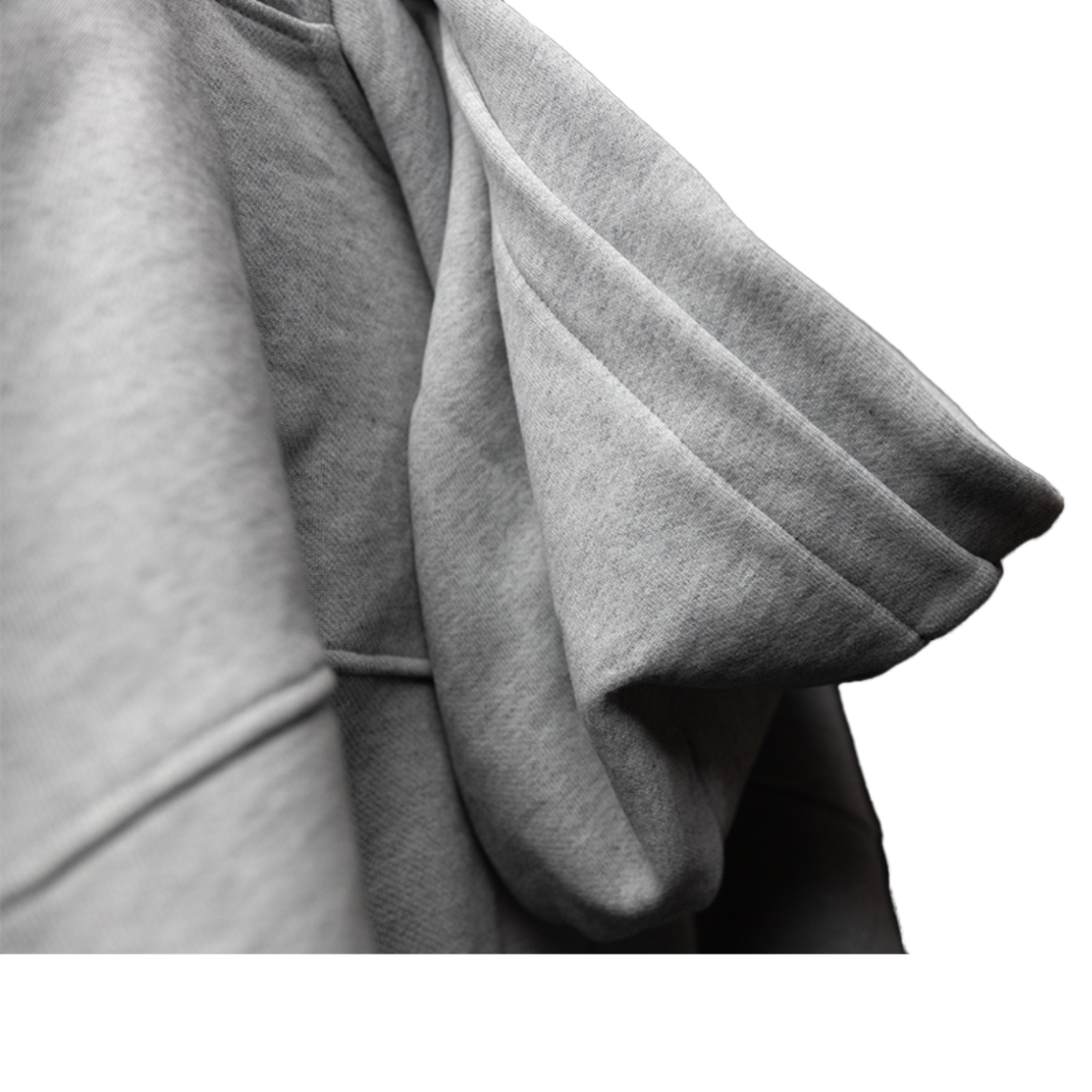 STAINED GREY ZIPPED HOODIE
