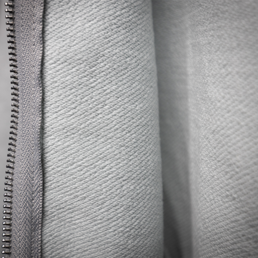 STAINED GREY ZIPPED HOODIE