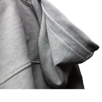 STAINED GREY ZIPPED HOODIE
